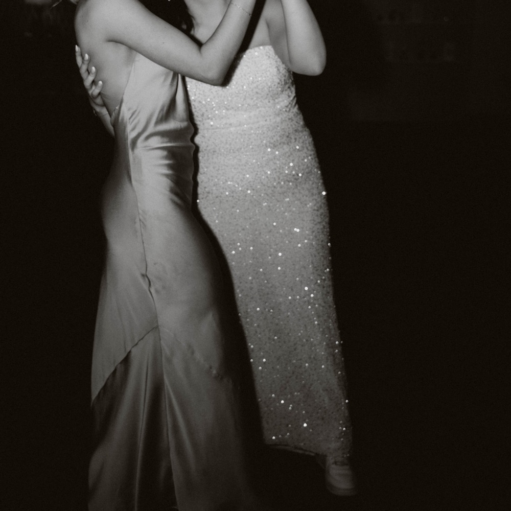 Sparkly Custom Sequin Wedding Reception Dress - image 6